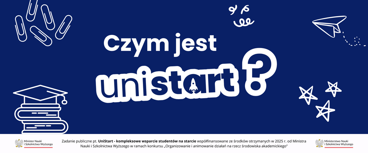 Grafika przedstawiająca napis "Czym jest UniSTART?"